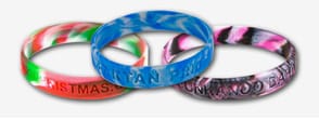 Swirled Silicone Wristbands