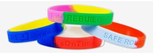 Segmented Silicone Wristbands
